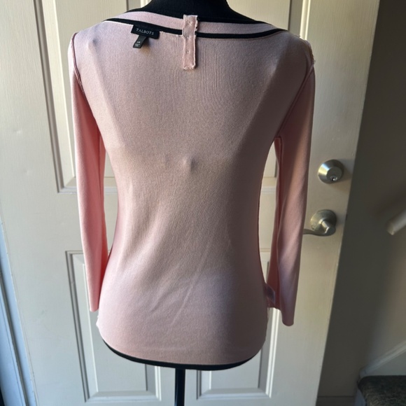 WomenTalbots Pink long sleeve boat neck Top Size XS. - Picture 12 of 16